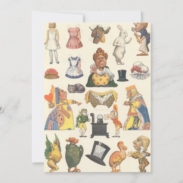 Alice i Underlandet, Vintage viktoriansk pappersdo (Framsida)