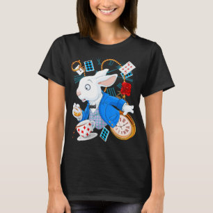 Alice i underlandet - vit kanin t shirt