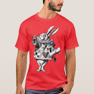 Alice i Underlandet Vit Kanin vintage familj T Shirt