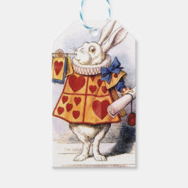 Alice i Underlandet Vita Kaninen Presentetikett