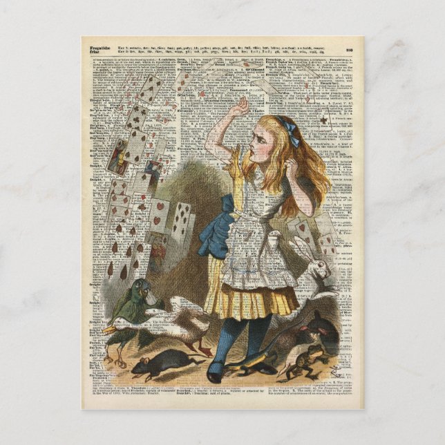 Alice i underlandet vykort (Framsida)