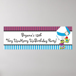 Alice i Underlandet Whimsical Galen tebord Banner Poster