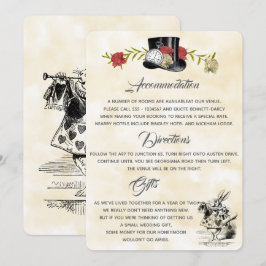 Alice i Underlandet Ytterligare informationskort Inbjudningar