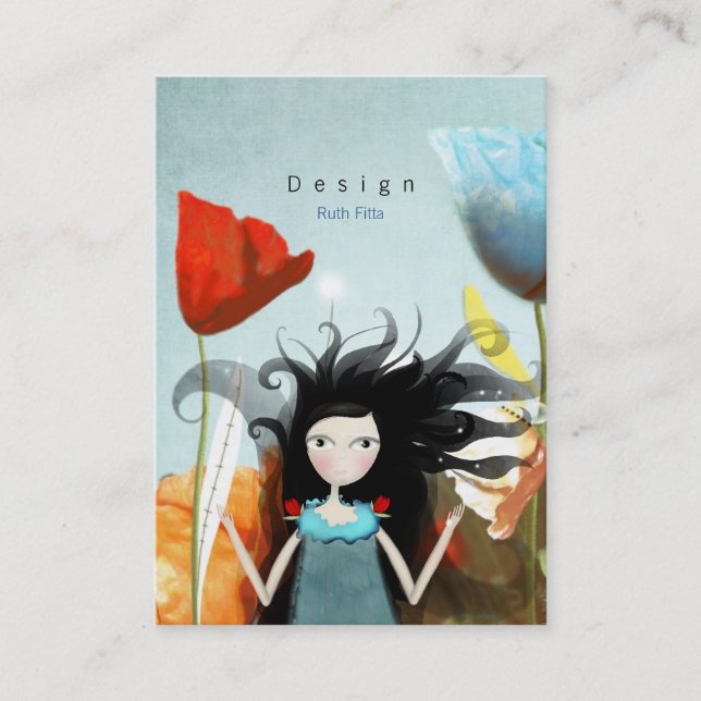 Alice i underlandets Affärskort Visitkort (Framsida)