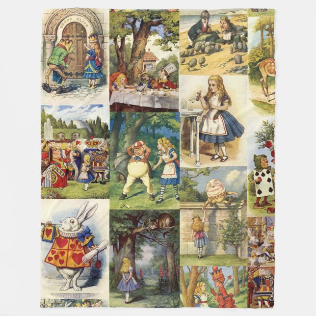 Alice i underlandfilt fleecefilt (Framsidan)