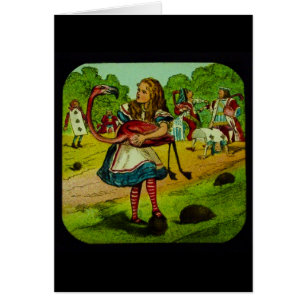 Alice i underlandFlamingoCroquet Hälsningskort