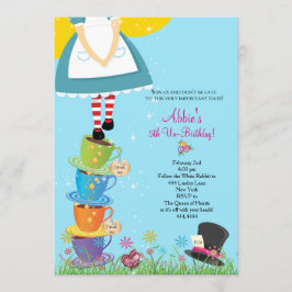 Alice i underlandfödelsedaginbjudan inbjudningar