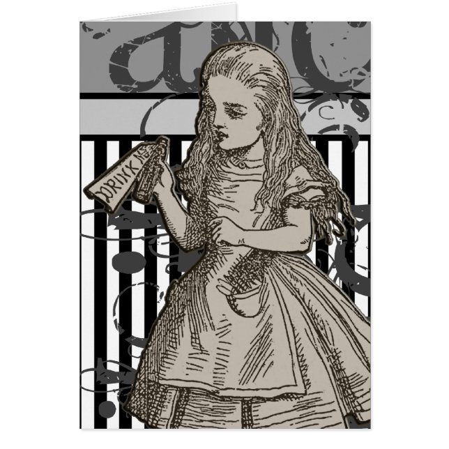 Alice i underlandGrunge Hälsningskort (Framsidan)