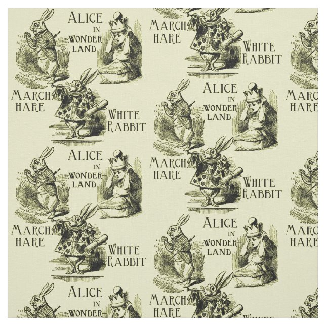 Alice i underlandgulttextil tyg (Provkarta)