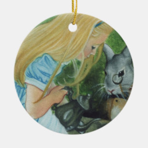 Alice i underlandjulprydnad julgransprydnad keramik