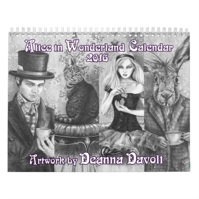 Alice i underlandkalendern Deanna 2016 Davoli Kalender (Omslag)