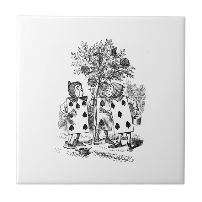 Alice i underlandkort/ro kakelplatta (Framsidan)