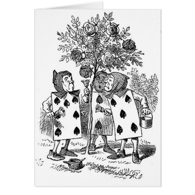 Alice i underlandkortsoldater hälsningskort (Framsidan)