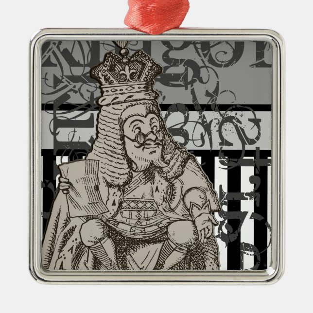 Alice i underlandkung av hjärtaGrunge Julgransprydnad Metall (Framsidan)