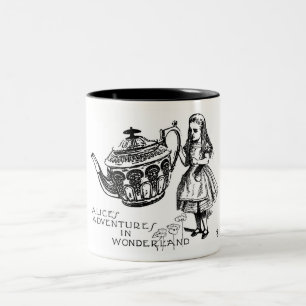 Alice i underlandmugg Två-Tonad mugg