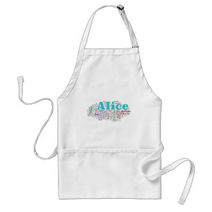 Alice i underlandordmoln förkläde