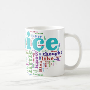 Alice i underlandordmoln kaffemugg