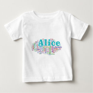 Alice i underlandordmoln tee