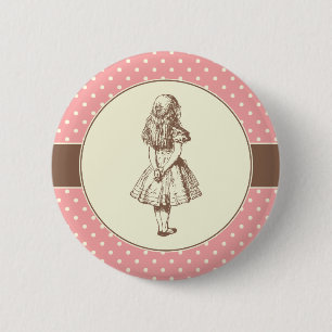 Alice i underlandpolka dots knapp