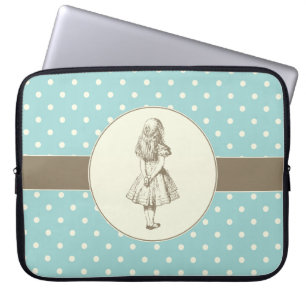 Alice i underlandpolka dots laptop sleeve