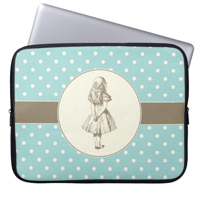 Alice i underlandpolka dots laptop sleeve (Framsidan)