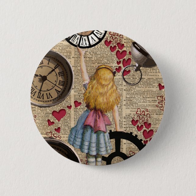 Alice i underlandresande i Time Knapp (Framsida)