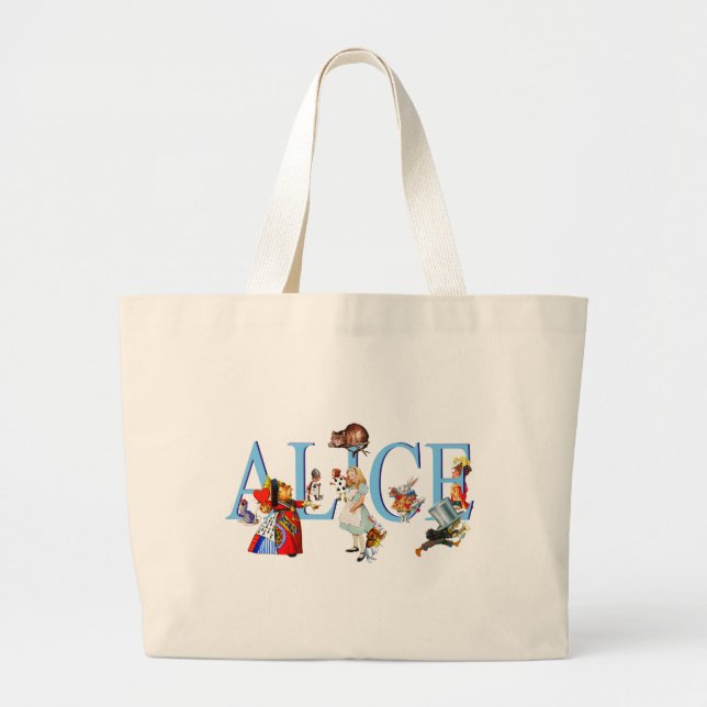 ALICE I UNDERLANDSVÄRLDEN & VÄNNER JUMBO TYGKASSE (Framsidan)