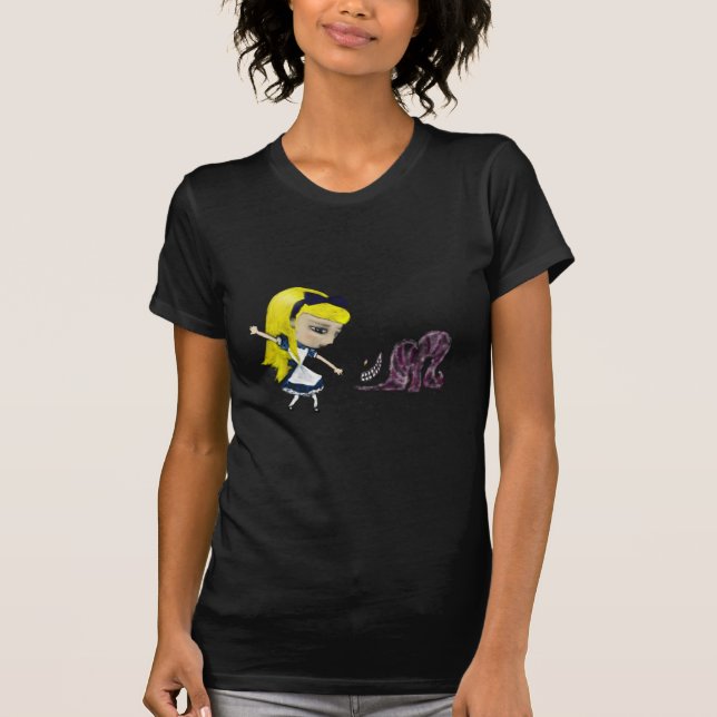 alice i underlandsvart t shirt (Framsida)