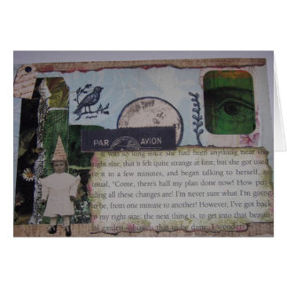 Alice i underlandträdgårdparty hälsningskort