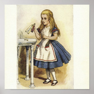 Alice i underlandtryck DRICKER MIG GIFT Poster