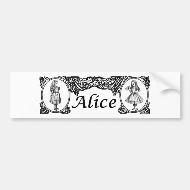 Alice i underlandvintageram bildekal (Framsidan)