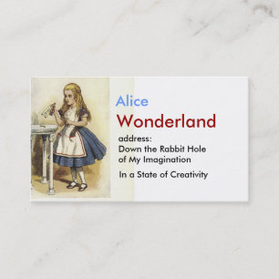 Alice i underlandvisitkort visitkort