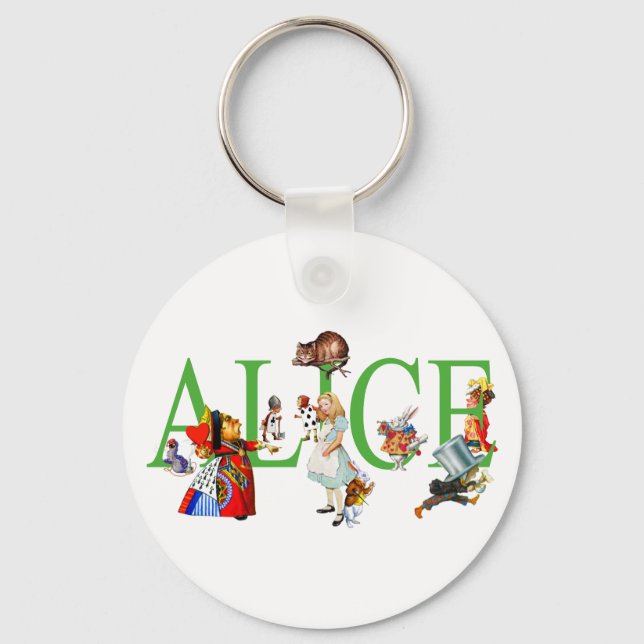ALICE I UNDERLONDET OCH VÄNNER NYCKELRING (Framsida)