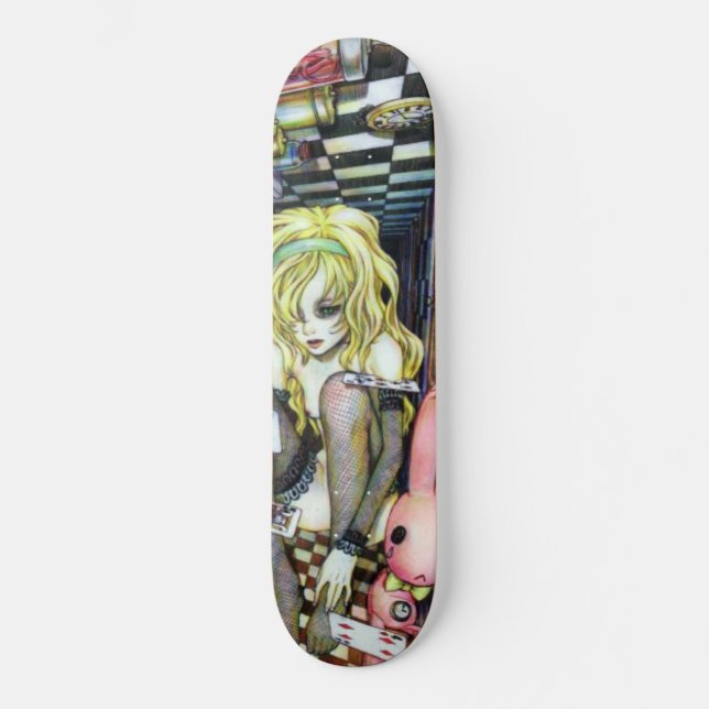 Alice i Wonderhell Mini Skateboard Bräda 18,7 Cm (Framsida)