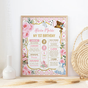 Alice i Wonderland 1:a födelsedagsstenen Poster