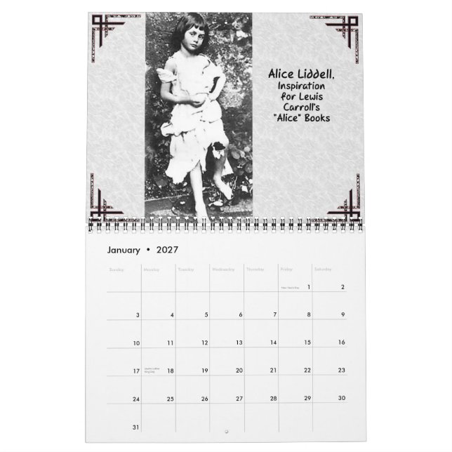 Alice i Wonderland 2008 Calendar Kalender (Jan 2027)