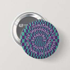 Alice i Wonderland 5,7 cm Button Badge - Breakfast Knapp