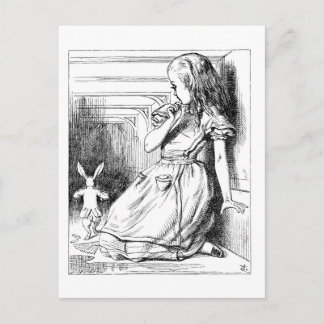 Alice i Wonderland After White Rabbit Vykort