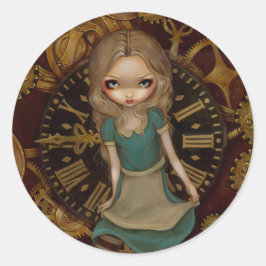 Alice i Wonderland Alice i Clockwork Sticker Runt Klistermärke