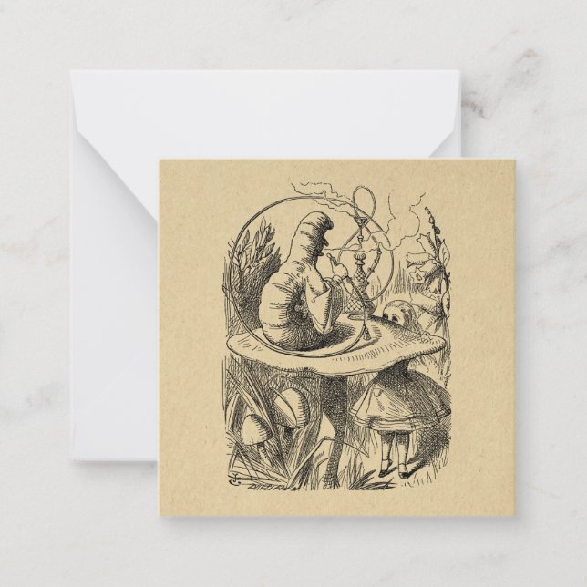 Alice i Wonderland Alice med vattenpelaren Anteckningskort (Framsida)