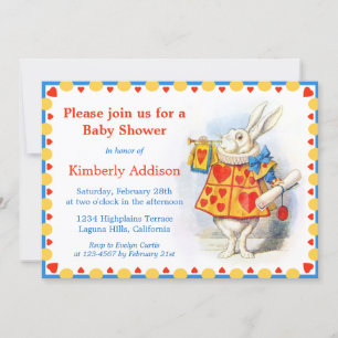 Alice i Wonderland Anpassningsbar Baby Shower-inbj Inbjudningar