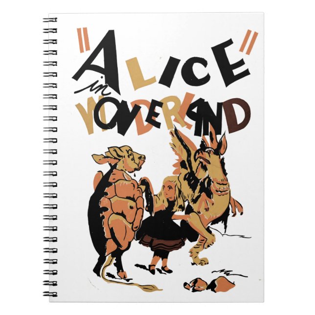 ALICE I WONDERLAND ANTECKNINGSBOK (Framsidan)