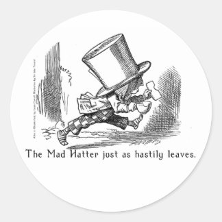 Alice i Wonderland Art Stickers i 2 storlekar Runt Klistermärke