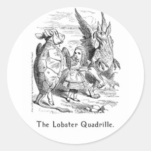 Alice i Wonderland Art Stickers i 2 storlekar Runt Klistermärke