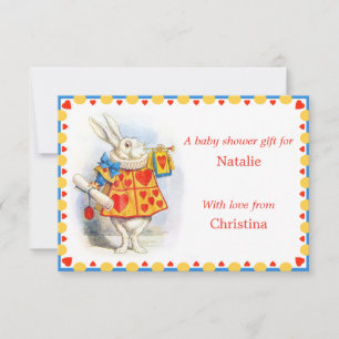 Alice i Wonderland Baby Shower Gift-hölje Inbjudningar