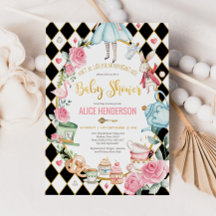 Alice i Wonderland Baby Shower Girl Mad Tea Party