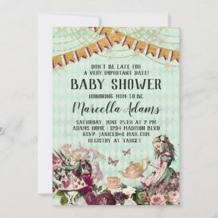 Alice i Wonderland Baby Shower-inbjudan Inbjudningar