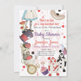 Alice i Wonderland Baby Shower-inbjudan Inbjudningar