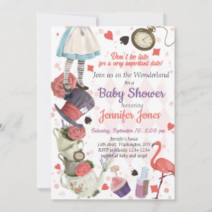 Alice i Wonderland Baby Shower-inbjudan Inbjudningar