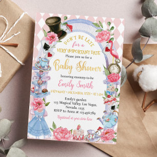 Alice i Wonderland Baby Shower-inbjudan Inbjudningar